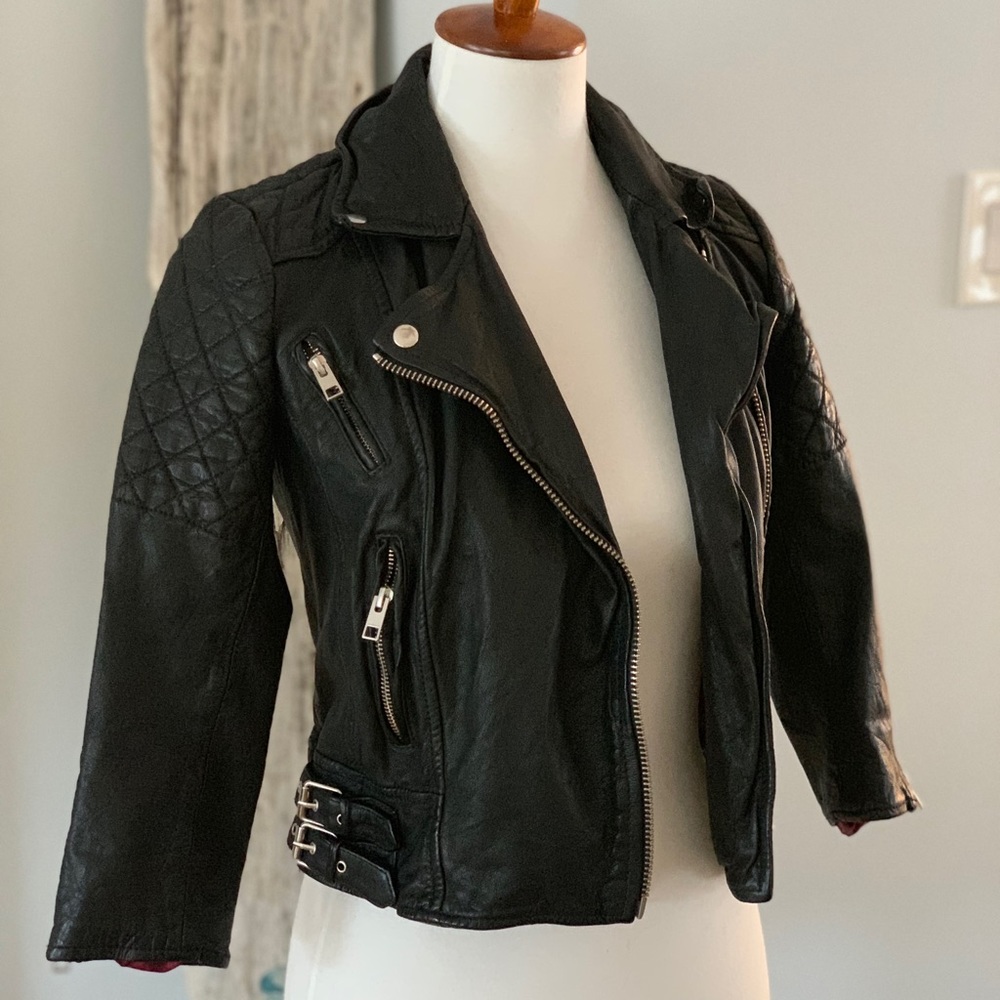 All Saints Leather Moto Jacket